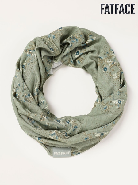 Green - Fatface Bandana Print Multi Snood