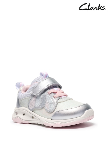 Metallic - Clarks Gleam Fly Toddler Trainers