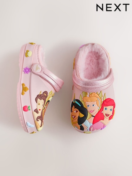 Pink - Disney Princess Cosy Lined Slipper Clogs