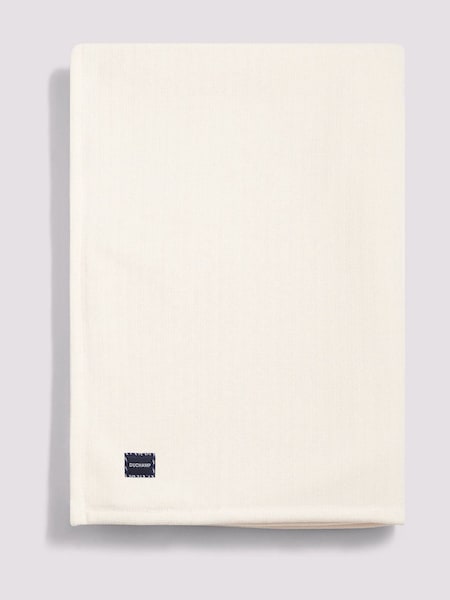 Duchamp White Smoke Luxury Double-Sided Fleece Throw (V65411) | £75