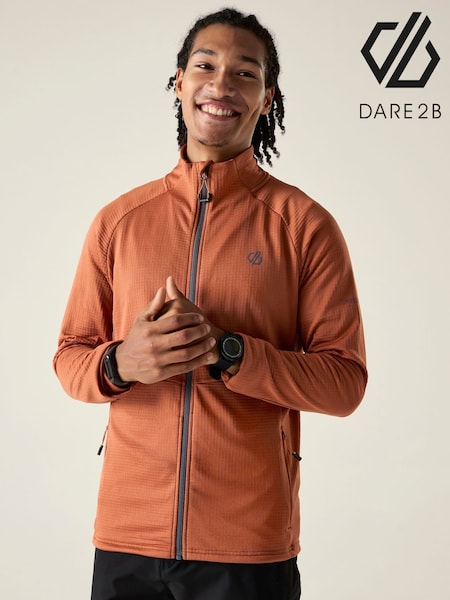 Orange - Regular Dare 2b Apex Stretch Midlayer Jumper