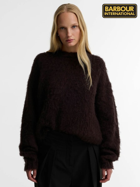 Brown - Barbour International Gea Knitted Jumper