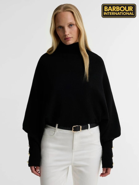 Black - Barbour International Lilah Knitted Jumper
