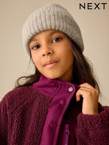 Oat / Grey - Cosy Beanie Hat (1-16yrs)