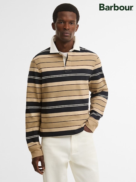 Natural - Regular Barbour® Frith Tartan Stripe Rugby Shirt