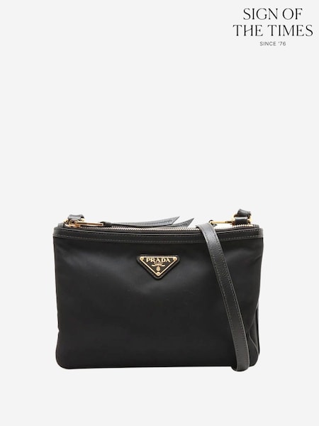 Sign of the Times Prada Nylon Cross-Body Pouch Bag (V65803) | £698