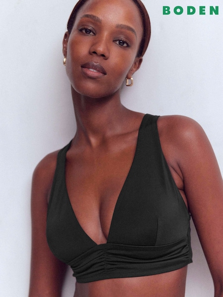 Boden Black Mykonos Deep Bikini Top (V66373) | £45