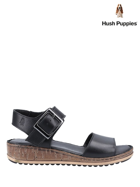 Hush Puppies Black Ellie Sandals (V66407) | £80