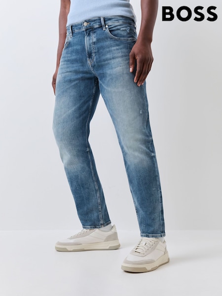 Blue - Regular Boss Onyx Tapered-fit Denim Jeans