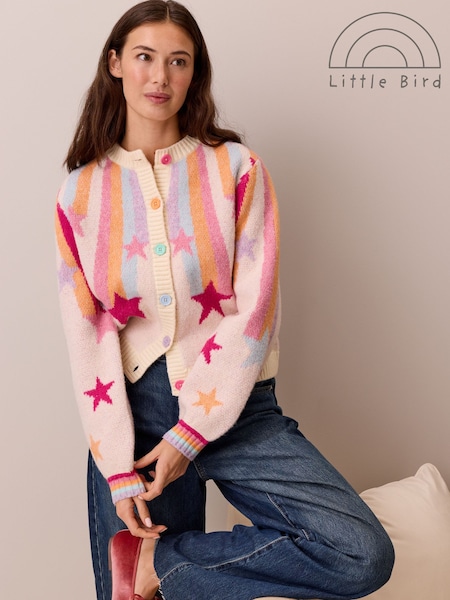 Rainbow Stars - Little Bird Family Christmas Cardigan
