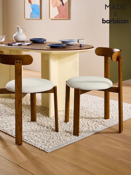 Made.com Set Of 2 Plinth Dining Chairs