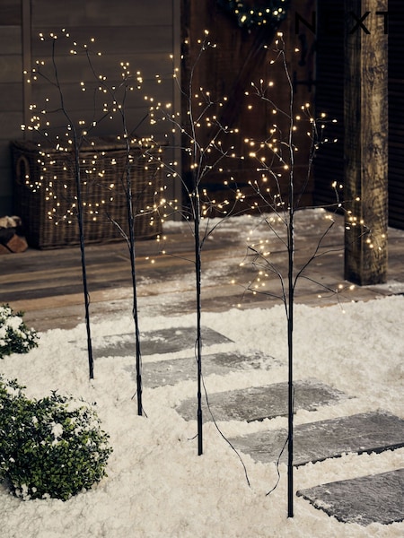 4 Pack Twig Pathfinders Pre Lit Christmas Tree