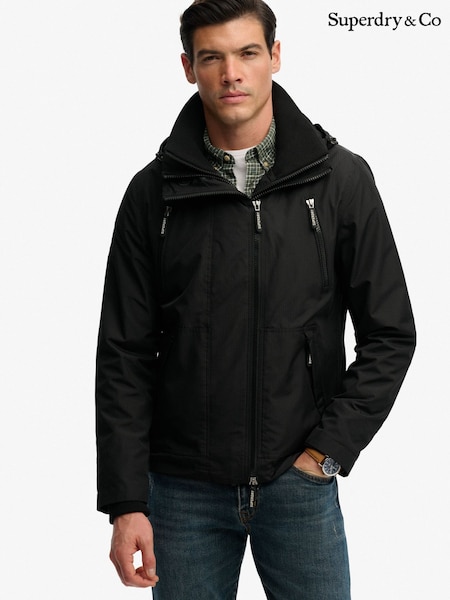Superdry Black Hooded Mountain Windbreaker Jacket (V67426) | £90