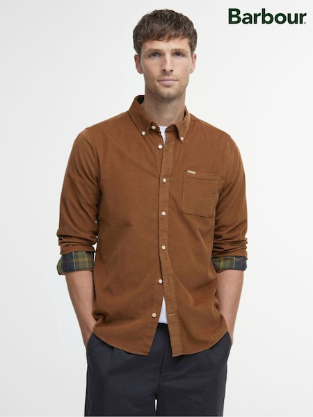 Natural - Regular Barbour® Ramsey Tailored Cord Shirt