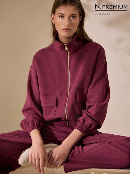 Wine - N. Premium Slinky Utility Jacket