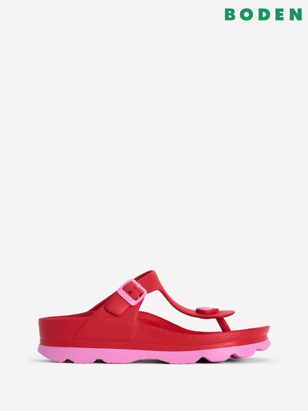 Boden Red Lyla Toe Post Sandals (V69400) | £49