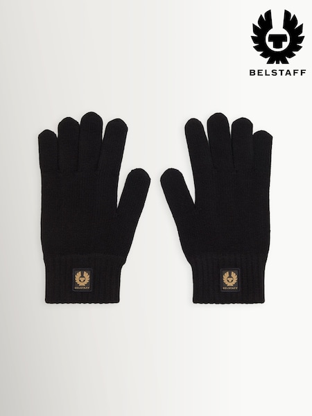 Black - Regular Belstaff Watch Gloves