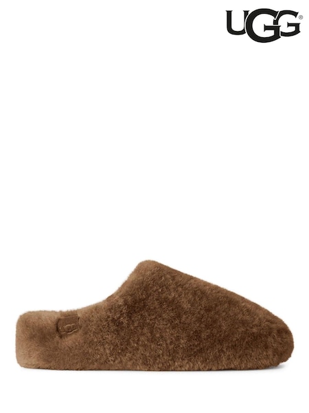 Brown - Ugg Elea Fluffed Slip-on Slipper