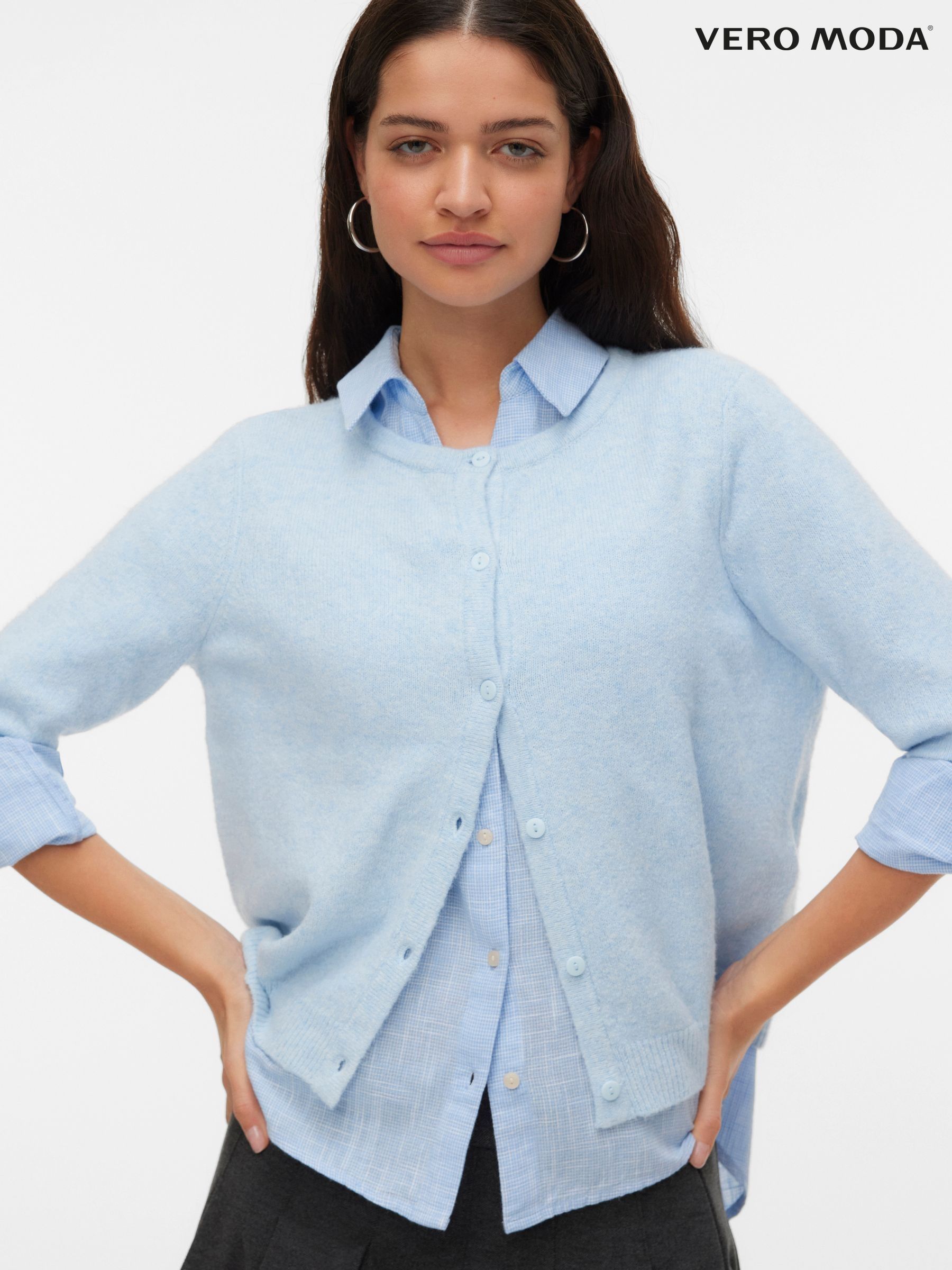 VERO MODA Cardigan Ai Ferri VMLEFILE - Donna - Maniche Lunghe - Vestibilità Regolare