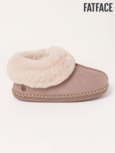 Lilac Purple - Fatface Faux Fur Boot Slipper