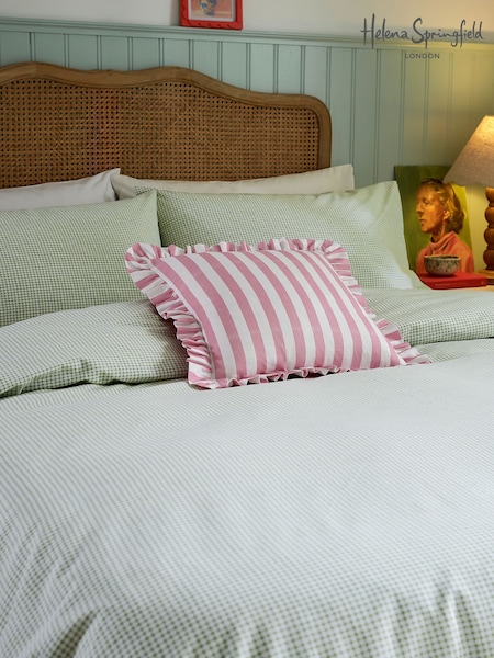Helena Springfield Green Gingham Cotton Duvet Set (V70517) | £25 - £55