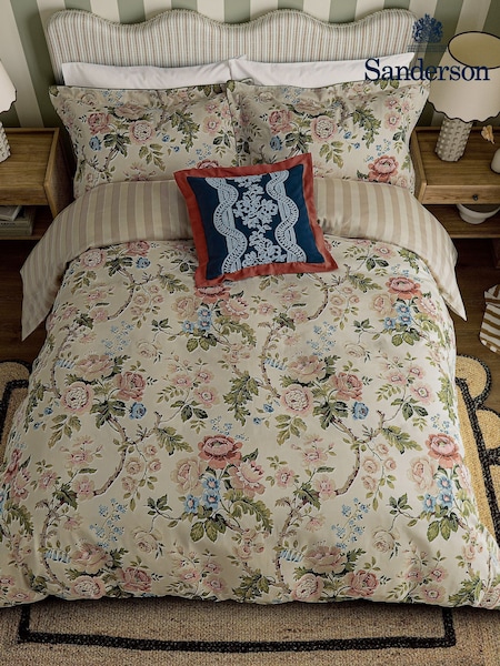 Sanderson Rose and Sage Hykenham 200 TC Cotton Sateen Duvet Set (V70527) | £70 - £130