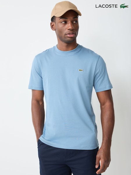Blue - Regular Lacoste Cotton Crew Neck Short Sleeve T-shirt