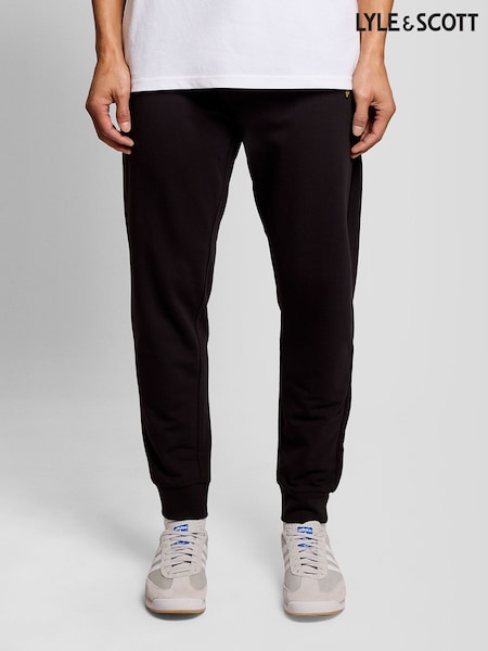 Lyle & Scott Black Lightweight Cuffed Lounge Joggers (V71458) | £35