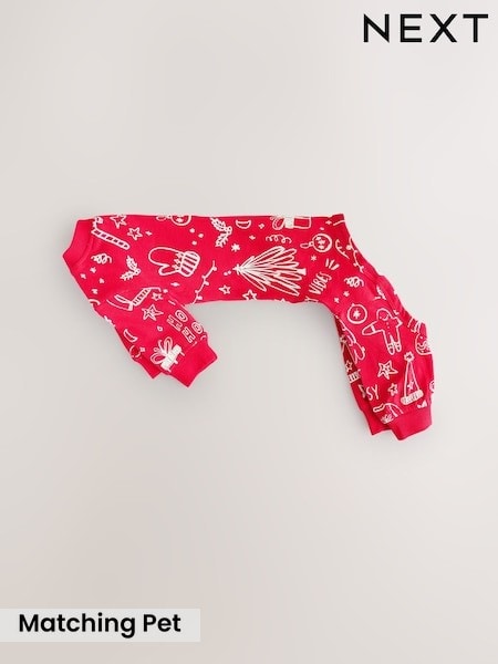 Red Jolly Vibes - Matching Family Christmas Pet Pyjamas