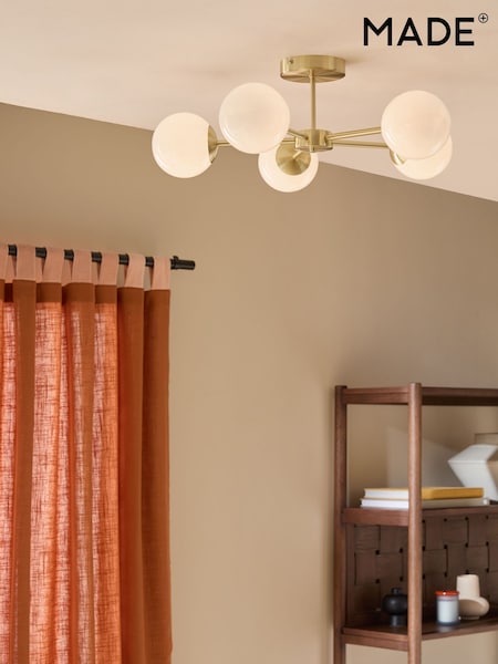 Made.com Globe 5 Light Flush Ceiling Light
