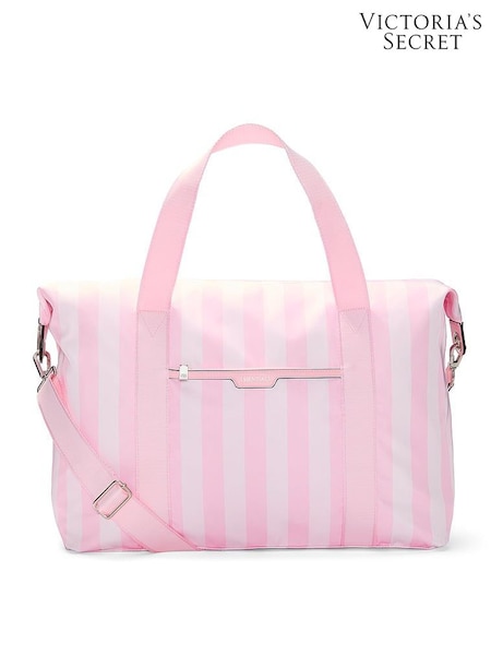 Iconic Stripe Pink - Victoria's Secret Overnight Travel Bag