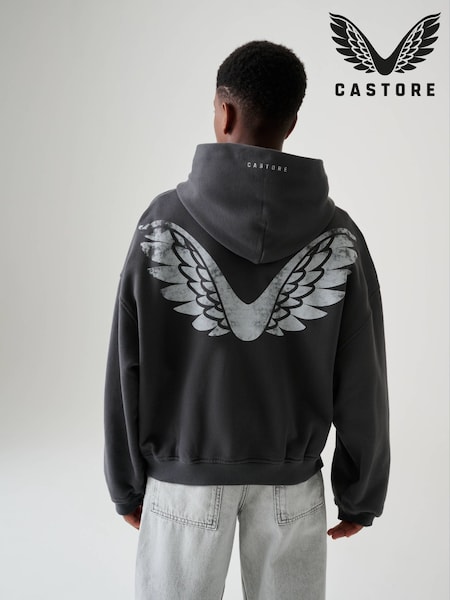 Charcoal Grey - Logo Oversized Heavyweight Cotton Hoodie