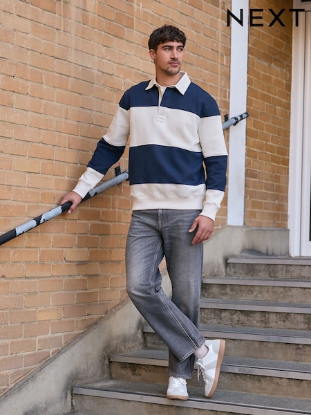 Grey - Straight Fit Jeans