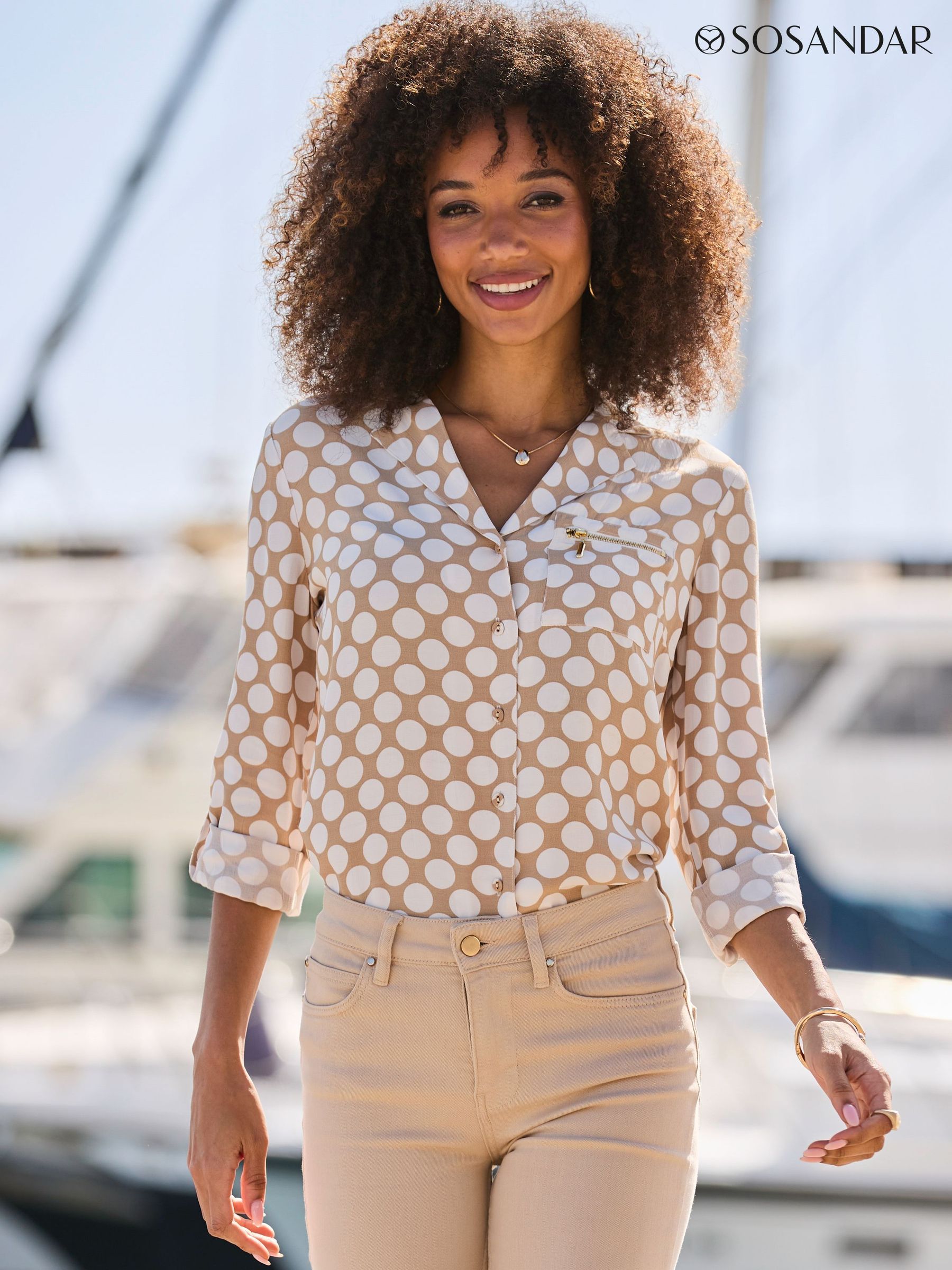 Women's Brown 3/4 Sleeve Tops | Next Official Site