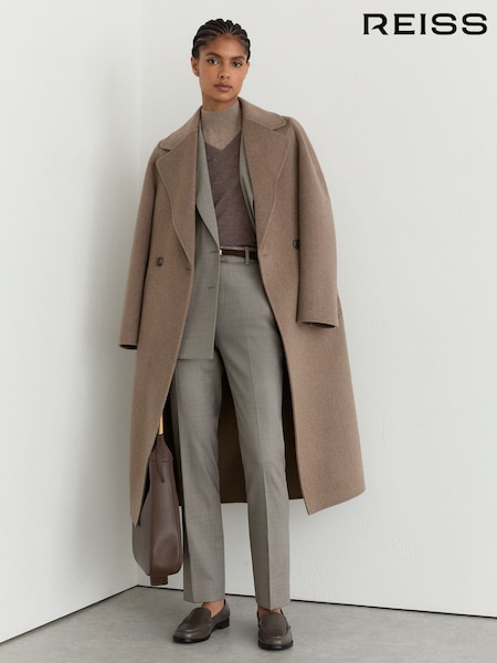 Light Grey - Reiss Darcy Wool-blend Slim-leg Trousers