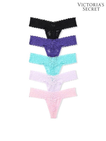 Black/Blue/Purple/Pink - Victoria's Secret Knickers 5 Pack