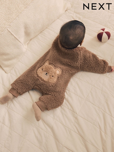 Brown Bear Borg - Two Way Zip Sleepsuit
