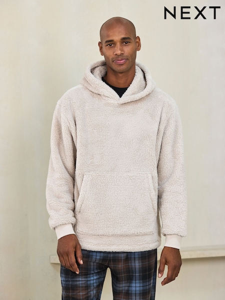 Natural - Regular Borg Overhead Hoodie