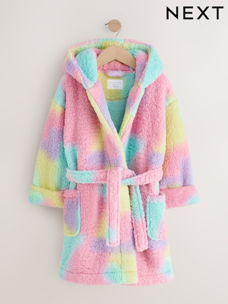 Multi - Tie Dye Teddy Fleece Dressing Gown (9mths-16yrs)
