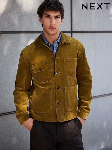 Ochre Yellow - Regular Corduroy Chore Jacket