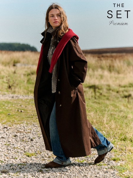 Brown - The Set Showerproof Trench Coat
