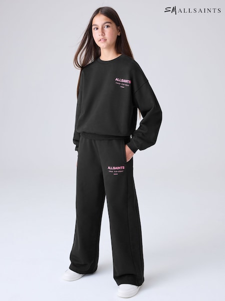 Black - Smallsaints Underground Sweatshirt And Wide Leg Joggers Set