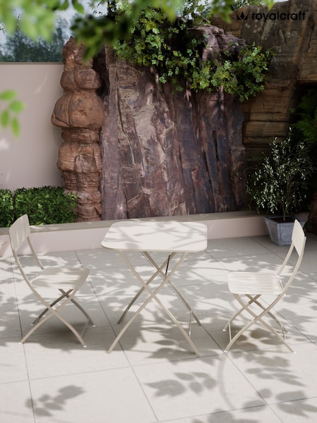 Royalcraft Venice 70cm Square Garden Cashmere Bistro Set