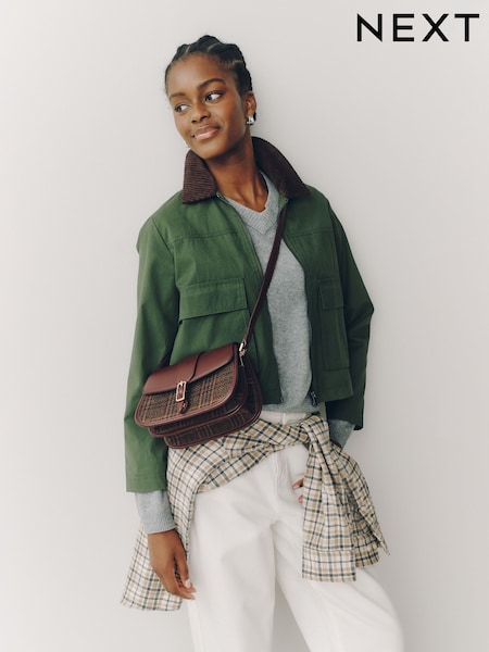 Burgundy Red - Belted Saddle Cross-body Bag
