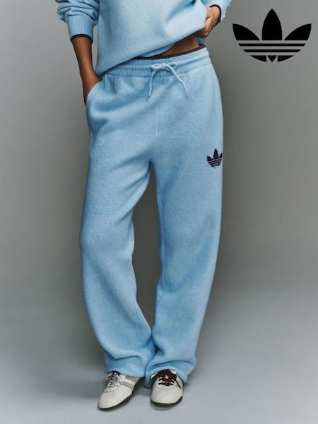 Light Blue - Adidas Originals Knitted Trousers