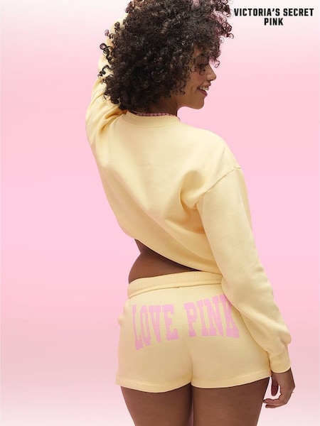 Anise Flower Yellow - Victoria's Secret Pink Roll Down Shorts