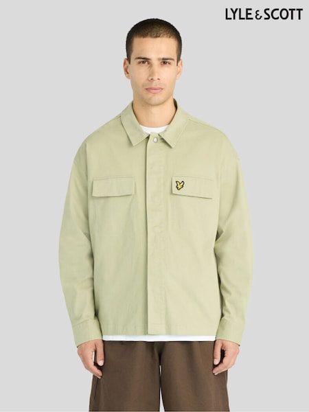 Green - Regular Lyle & Scott Washed Overshirt