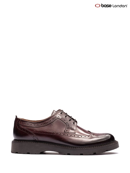 Brown - Regular Base London Phase Brogue Leather Shoes