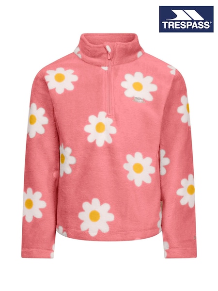 Pink - Trespass Melsa Flower Print Full Zip Fleece