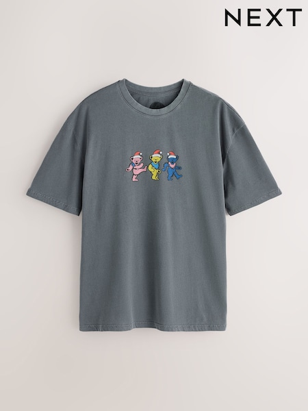 Grey Grateful Dead - Regular Christmas T-shirt